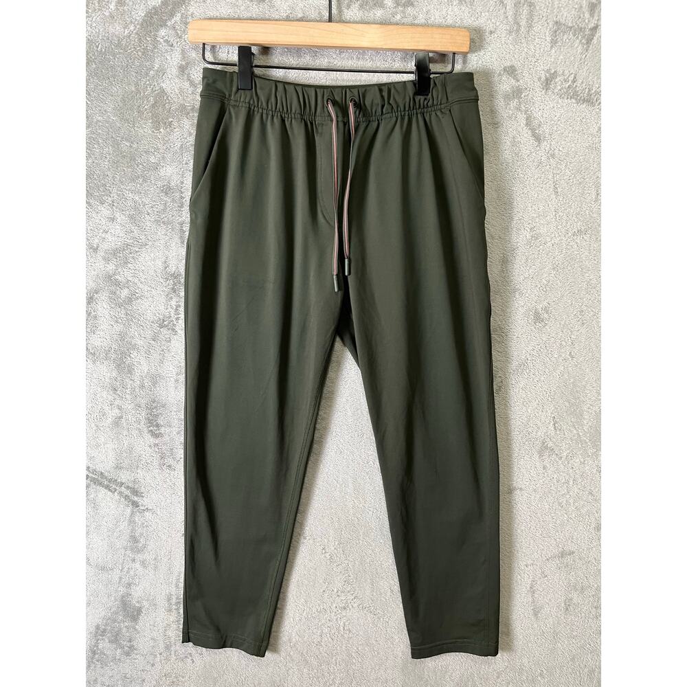 Lululemon Oliveโ Green Stretch Joggers Athleisure Drawstring Waist Activewear 4